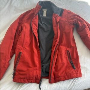 Duluth Trading Co Red Windbreaker Jacket